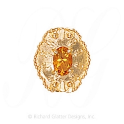 GS434 CIT - 14 Karat Gold Citrine Slide 